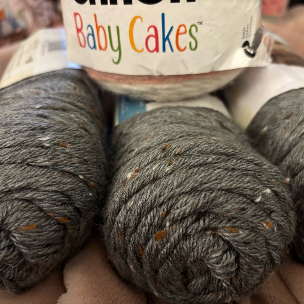 Peach and Gray Yarn Bundle